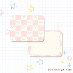 Pink Ribbon Checkered Notecard Set