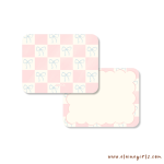 Pink Ribbon Checkered Notecard Set - Image 2