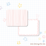Pink Striped Notecard Set