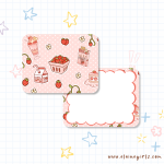Strawberry Treats Pink Notecard Set